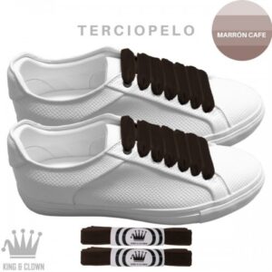 Cordones Terciopelo Marrón Para Zapatillas