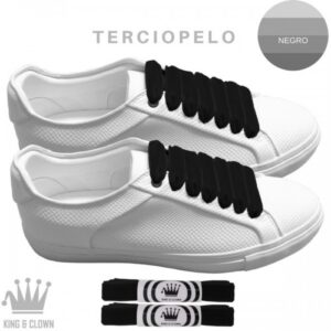 Cordones Terciopelo Negro Para Zapatillas