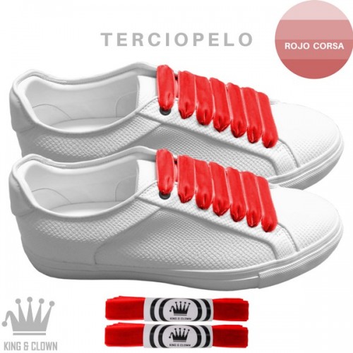 GENERICO Cordones Elásticos Rojo Blanco 100Cm Zapatillas Correr