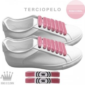 Cordones Terciopelo Rosa Para Zapatillas