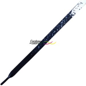 Cordon Plano Impreso Gold Splater Black White