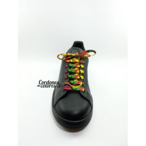Cordon Plano Impreso Camuflaje Rasta Special Camo Rasta Tubelaces