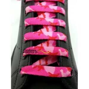 Cordon Plano Impreso Camuflaje Rosa Special Camo Pink Tubelaces