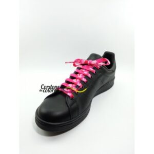 Cordon Plano Impreso Camuflaje Rosa Special Camo Pink Tubelaces
