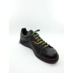 Cordon Plano Impreso Camuflaje Verde Special Camo Green Tubelaces