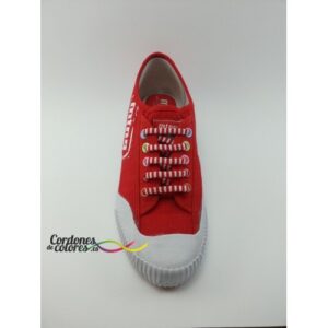 Cordon Ovalado Impreso Rojo Blanco Padded Carnival