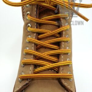 Cordones Redondos Panama King and Clown Amarillo Marrón