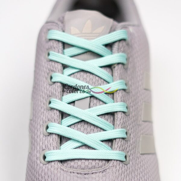 Cordones Planos Sport Menta Suave 120