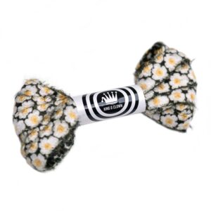 Cordones Planos Estampados Flores Blanco Negro
