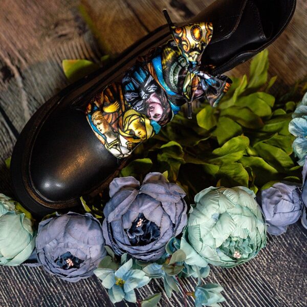 Cordones Planos Estampados Raso Angeles