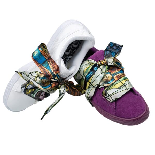 Cordones Planos Estampados Raso Angeles