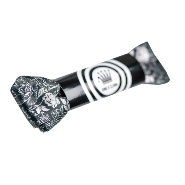 Cordones Planos Estampados Raso Flores Negras