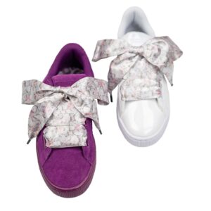 Cordones Planos Estampados Raso Flores Rosas