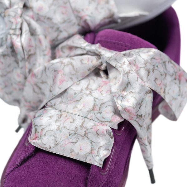Cordones Planos Estampados Raso Flores Rosas