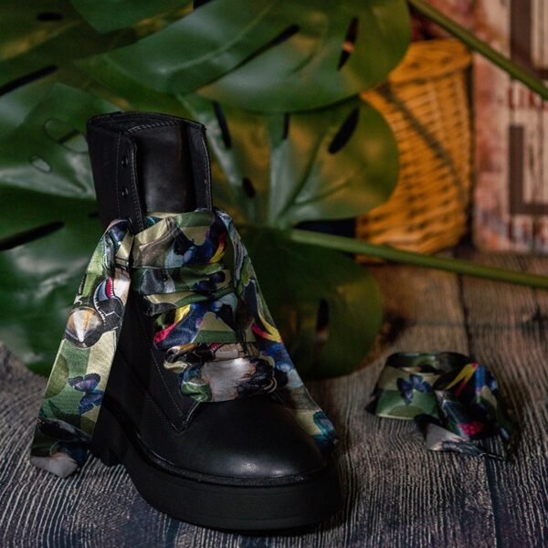Cordones Planos Estampados Raso Pajaros