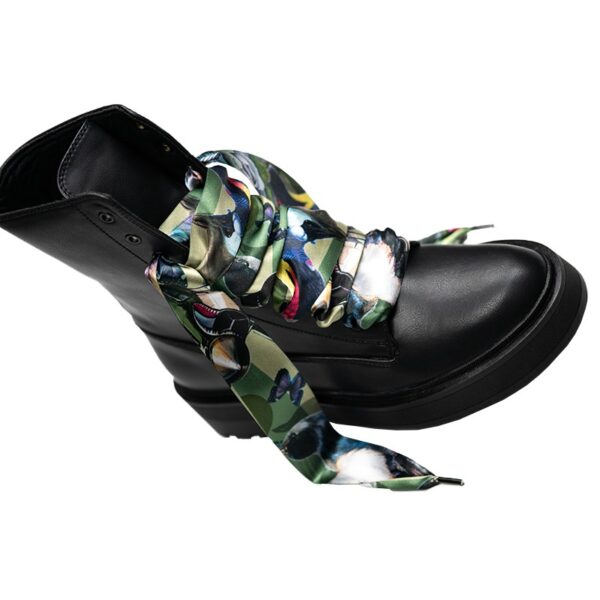 Cordones Planos Estampados Raso Pajaros