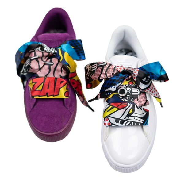 Cordones Planos Estampados Raso Pop