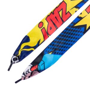 Cordones Planos Estampados Raso Pop