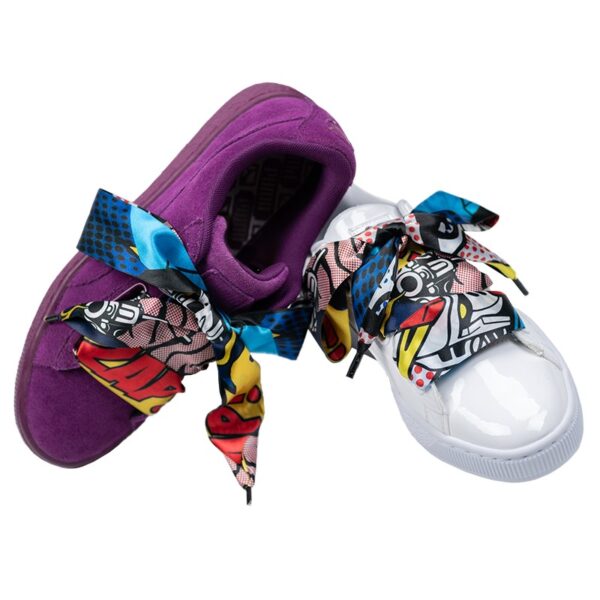 Cordones Planos Estampados Raso Pop