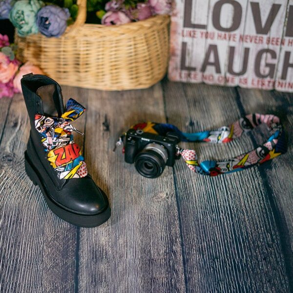 Cordones Planos Estampados Raso Pop