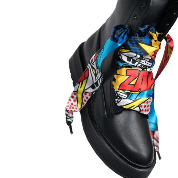 Cordones Planos Estampados Raso Pop