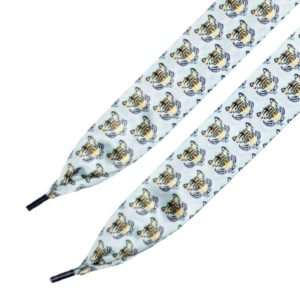 Cordones Planos Estampados Raso Tigres