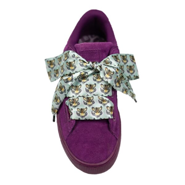 Cordones Planos Estampados Raso Tigres