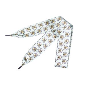 Cordones Planos Estampados Raso Tigres