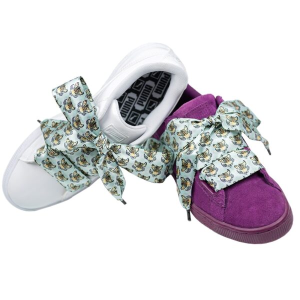 Cordones Planos Estampados Raso Tigres