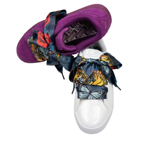 Cordones Planos Estampados Raso Tigres y Mariposas