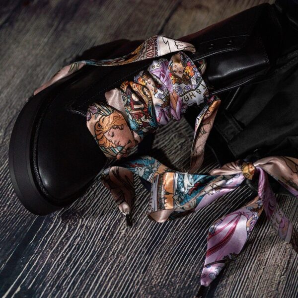 Cordones Planos Estampados Raso Vintage.