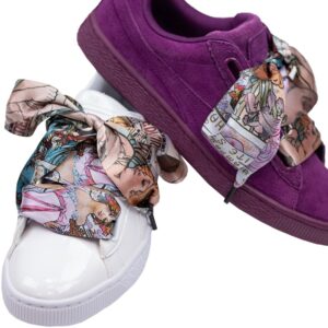 Cordones Planos Estampados Raso Vintage.
