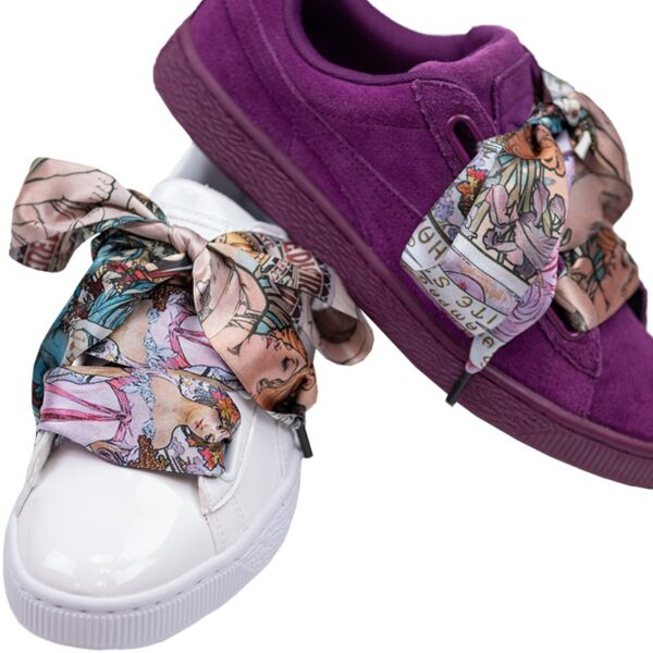 Cordones Planos Estampados Raso Vintage.