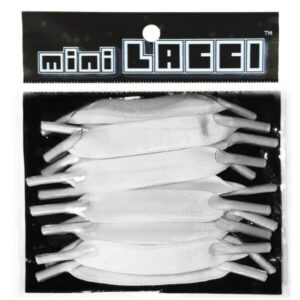 Cordones Elásticos mini LACCI Terciopelo Blancos