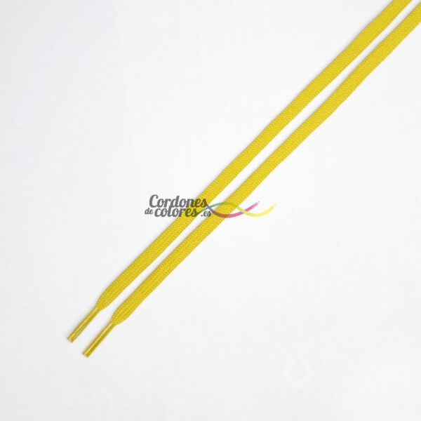Cordones Planos Sport Mostaza 120