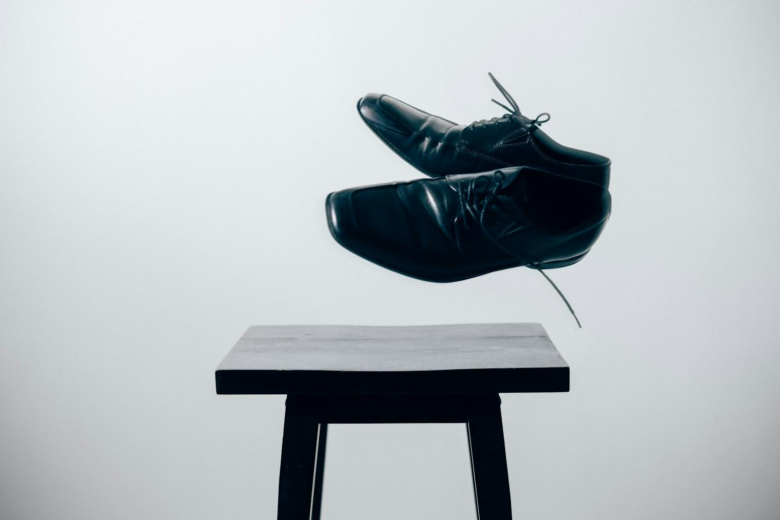 Zapatos de vestir negros con cordones